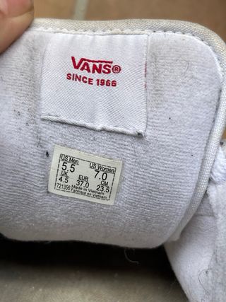 Zapatillas Vans Beige/Marrón Talla 37