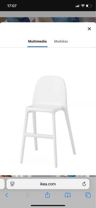 Silla alta / trona  Color blanco Modelo urban ikea