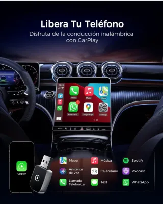 Adaptador Inalámbrico CarPlay/Android Auto