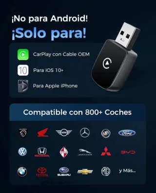 Adaptador Inalámbrico CarPlay/Android Auto