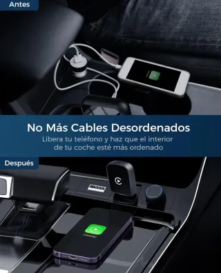 Adaptador Inalámbrico CarPlay/Android Auto