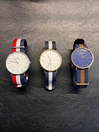 3 Relojes: 2 Daniel Wellington + 1 Zara original