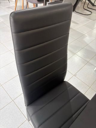 Mesa Comedor Negra Extensible + 6 Sillas