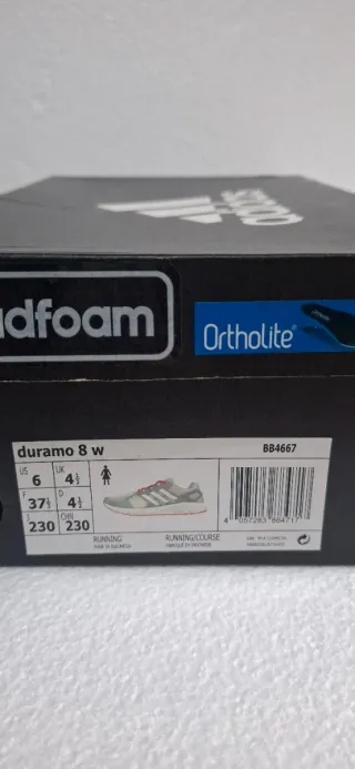 Zapatillas Adidas Running Gris y Rojo