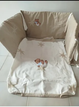 Protector y funda cuna bebé Fuli&C