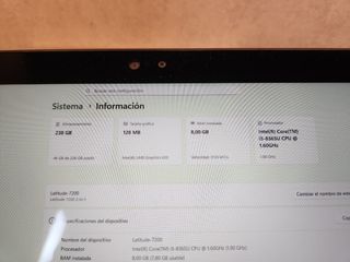 Tablet-Portátil DELL Latitude 7200 12,3"