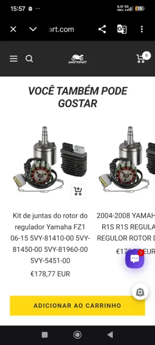 Kit Rotor Regulador Junta Yamaha FZ1