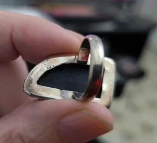 Anillo Plata Piedra Natural Azul