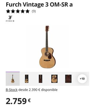 Guitarra Acústica Furch Vintage 3 OM SR