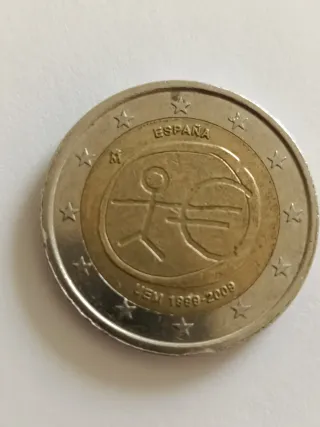 Moneda 2 euros España 1999-2009 Con error