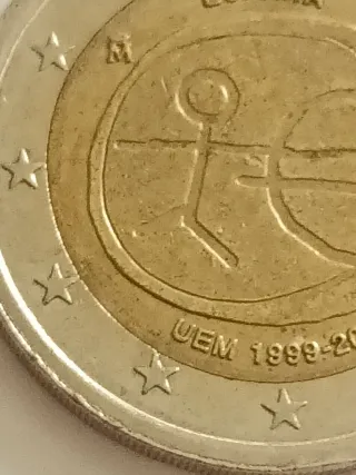 Moneda 2 euros España 1999-2009 Con error