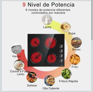 Placa Vitrocerámica Hobsir 4 Fuegos 59cm NUEVA