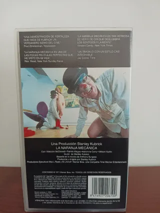 La Naranja Mecánica VHS  Con carátula alternativa