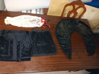 Traje Gallega niña Vintage Negro y Blanco