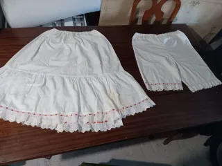 Traje Gallega niña Vintage Negro y Blanco
