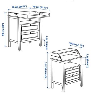 Cambiador bebé con cajones