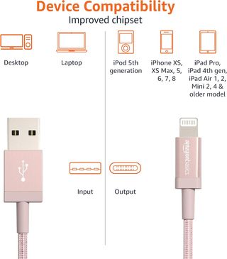 Amazon Basics - USB-C-auf-Lightning-Kabel, gefloch