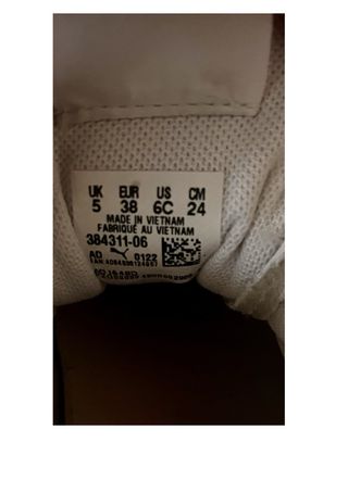 Zapatillas PUMA Blancas y Rosas - Talla 38