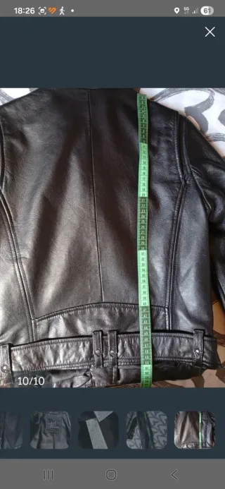 Chaqueta Biker 100% piel Zara Negra