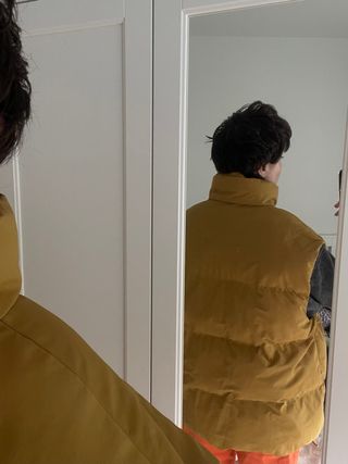 Chaleco acolchado H&M Mostaza XL