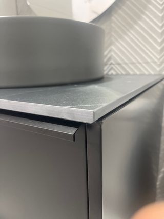 Mueble de baño 60cm negro y gris