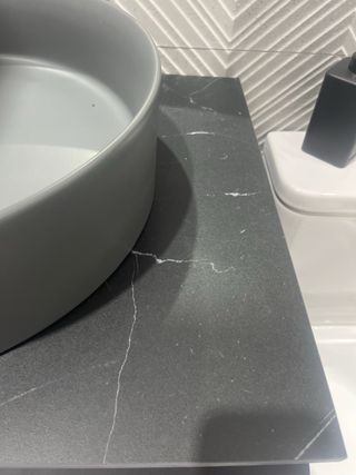 Mueble de baño 60cm negro y gris