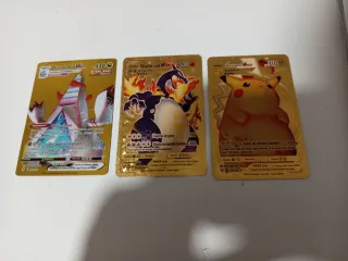 Lote 3 Cartas Pokémon VMAX Doradas