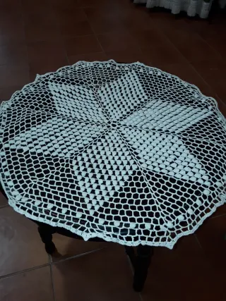 Tapete ganchillo antiguo 65cm