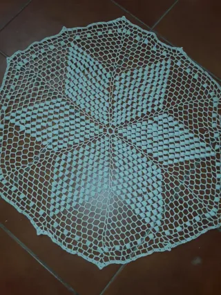 Tapete ganchillo antiguo 65cm