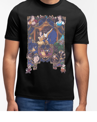 Camiseta La Bella y la Bestia personalizada