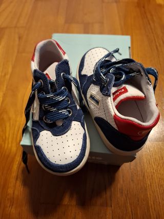 Scarpe marca Falcotto blu, bianche, taglia 22