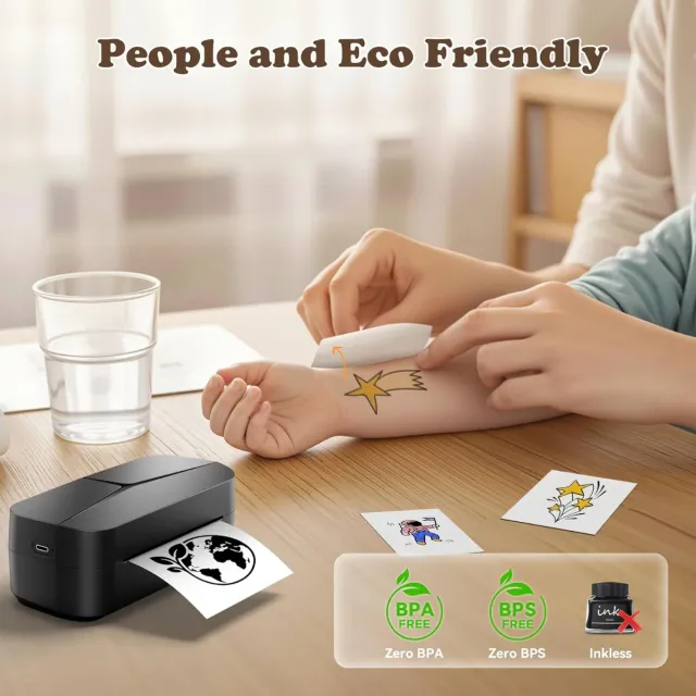 Impresora Tatuajes Temporales Phomemo TK32 Niños