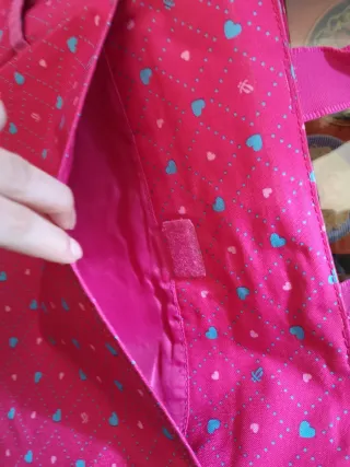 Bolso Totto Grande Rosa Corazones