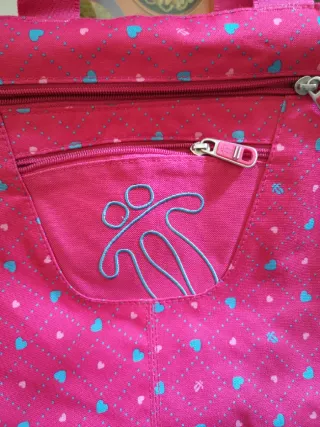 Bolso Totto Grande Rosa Corazones