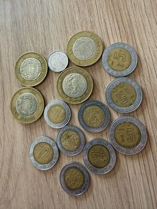14 Monedas Mexicanas Pesos