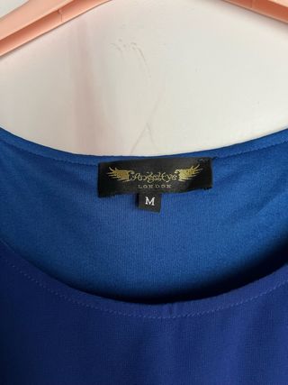 Abito blu plissettato