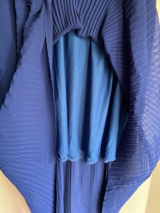 Abito blu plissettato