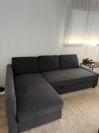 Sofá cama 3 plazas con chaiselonge