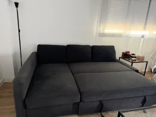 Sofá cama 3 plazas con chaiselonge