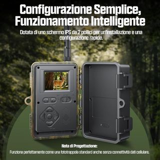 Fototrappola 4G LTE con Pannello Solare