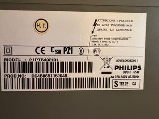 Televisor Philips Plata y Negro