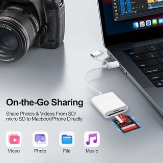 Adaptador Lector Tarjetas SD USB C iPhone
