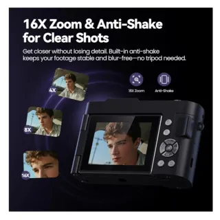 Cámara Digital 4K Zoom 16x
