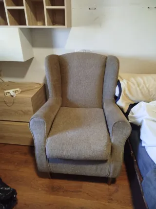 Sofá individual de tela