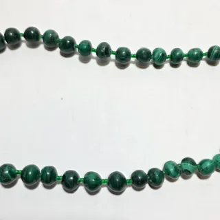 Collana vintage malachite verde naturale graduata