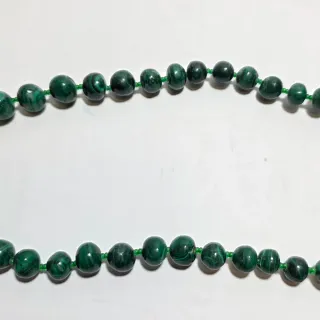 Collana vintage malachite verde naturale graduata