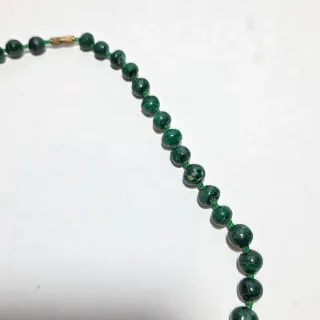Collana vintage malachite verde naturale graduata