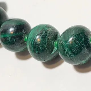 Collana vintage malachite verde naturale graduata