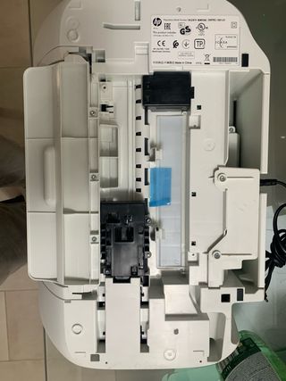 Impresora HP Azul y Blanca