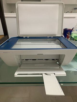 Impresora HP Azul y Blanca